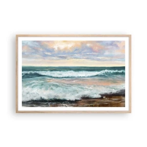 Poster in light oak frame - Here You Will Smooth Your Soul - 91x61 cm