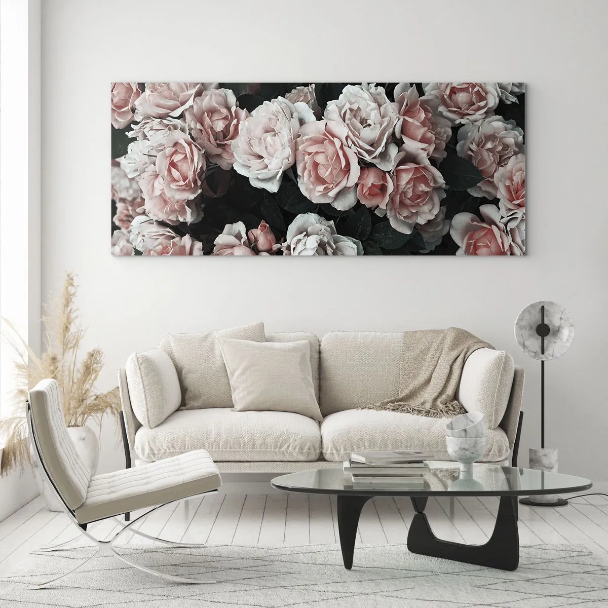 Glass picture - Rose Ensemble - 90x30 cm