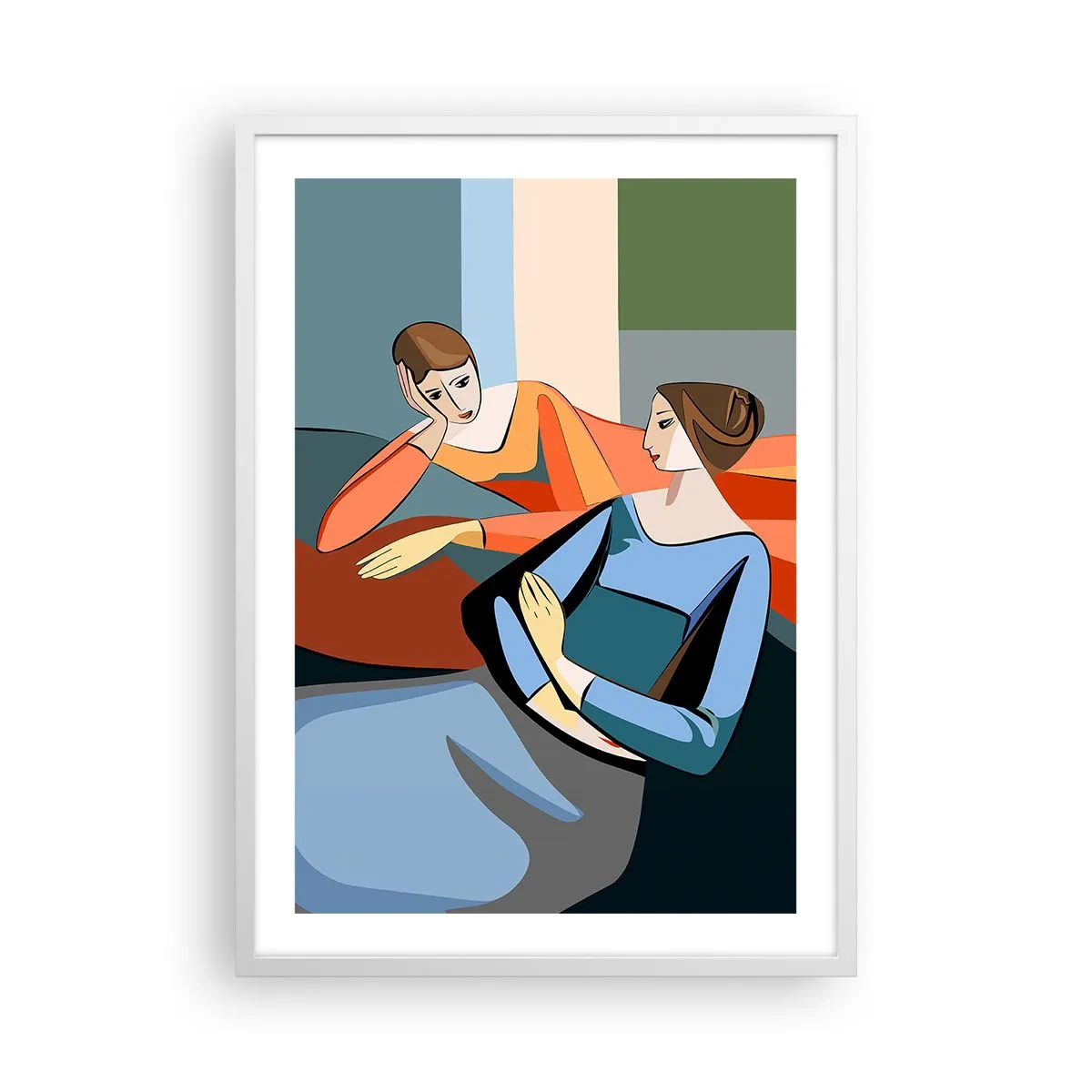 Poster in white frmae - Time for Confession - 50x70 cm