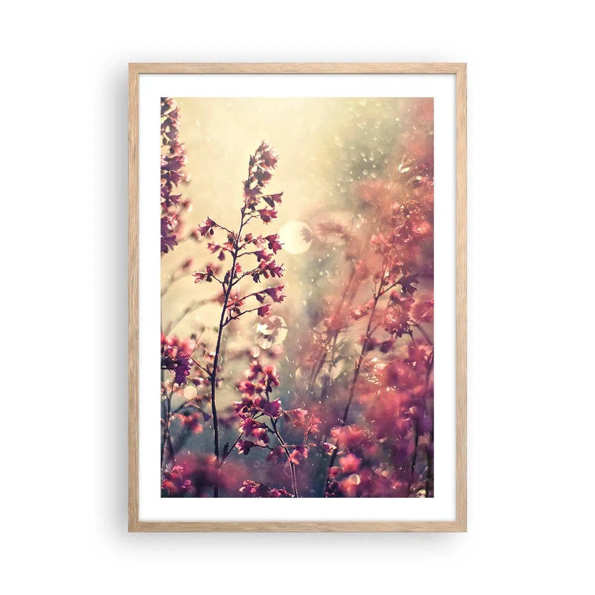 Poster in light oak frame - Secret Garden - 50x70 cm