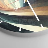 Clock face with lines