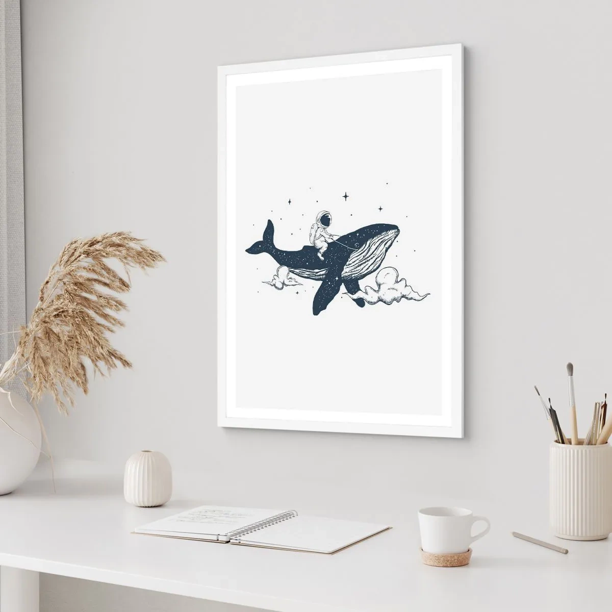 Poster in white frmae - Space Adventure - 70x100 cm
