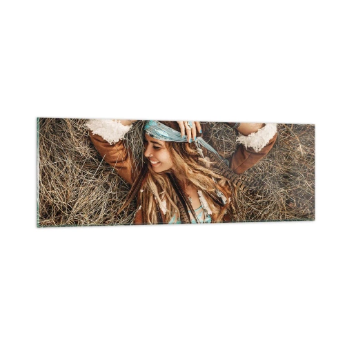 Glass picture - On the Way to the Summer of Love - 90x30 cm