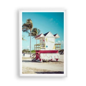 Poster in white frmae - Beautiful Day before You - 70x100 cm