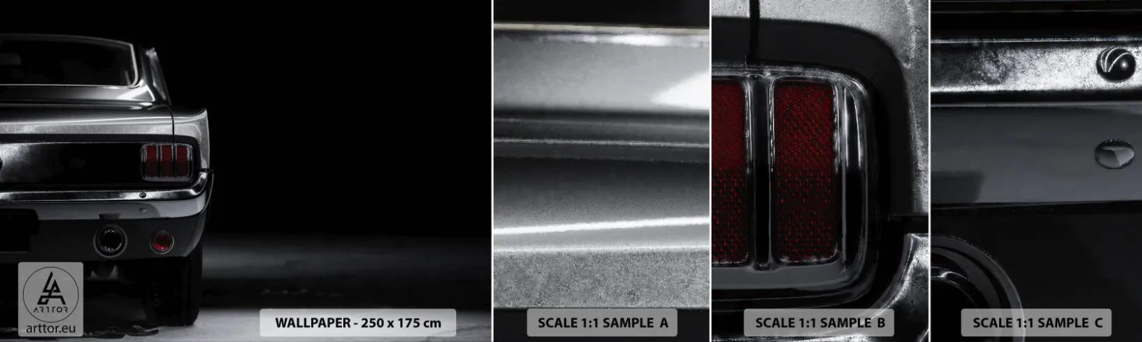 Photo Wallpaper Sample Standard Eco - Charm of the Classic - Car, Retro, Car - 100x30 cm