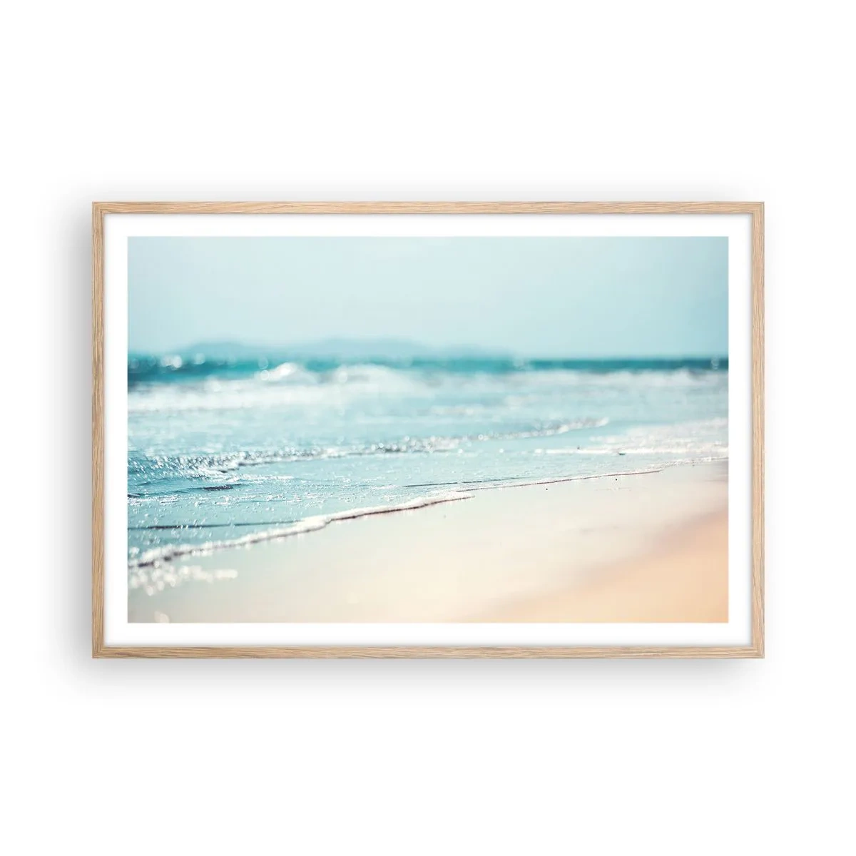 Poster in light oak frame - Warmth and Breeze - 91x61 cm