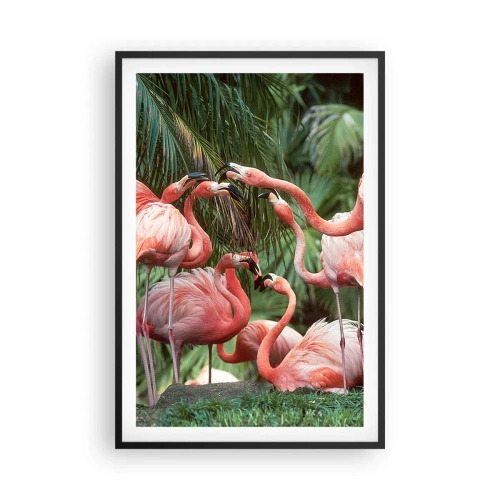 Poster in black frame - Afternoon Gossip - 61x91 cm