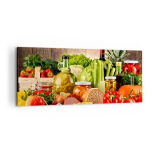 Canvas picture - Smoked, Baked, Marinated - 120x50 cm