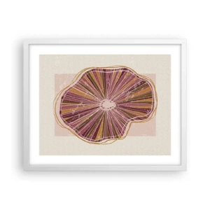 Poster in white frmae - Radial Abstract - 50x40 cm