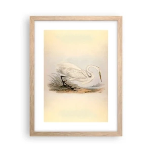 Poster in light oak frame - Lady on the Marsh - 30x40 cm