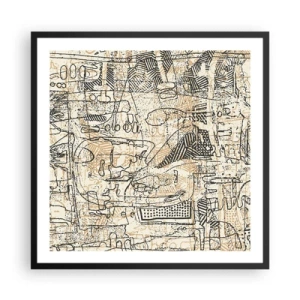 Poster in black frame - Waiting to Be Decoded - 60x60 cm