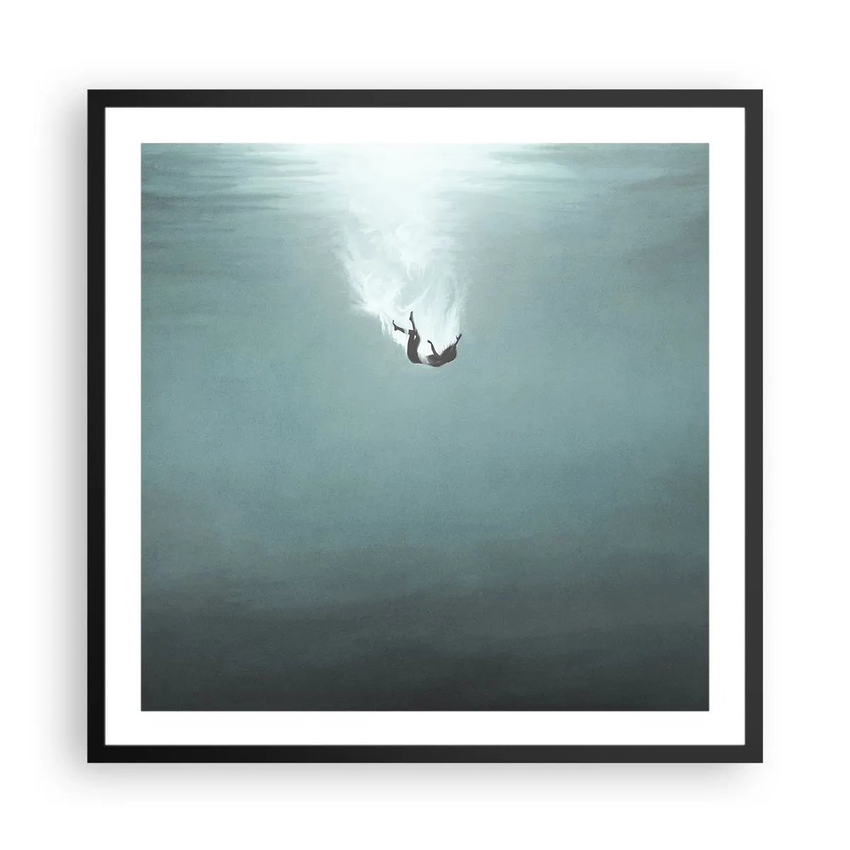 Poster in black frame - In the Arms of the Ocean - 60x60 cm
