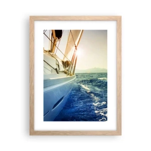 Poster in light oak frame - In Search of Adventure - 30x40 cm