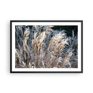 Poster in black frame - Decorated with Frost - 70x50 cm
