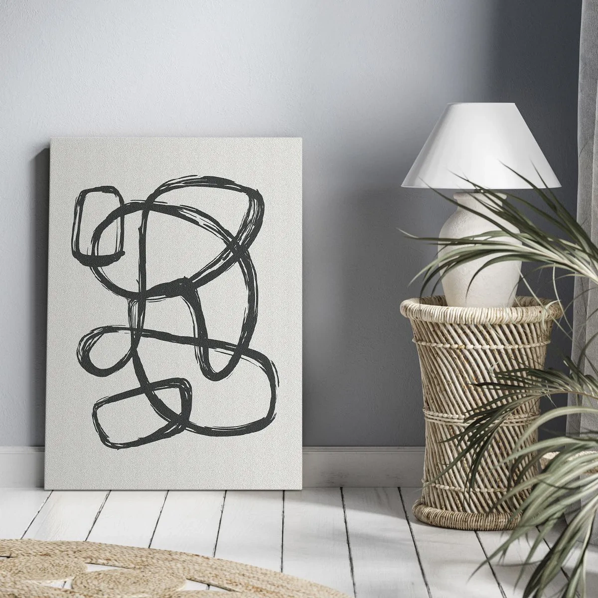 Canvas picture - Abstract in Loops - 80x120 cm