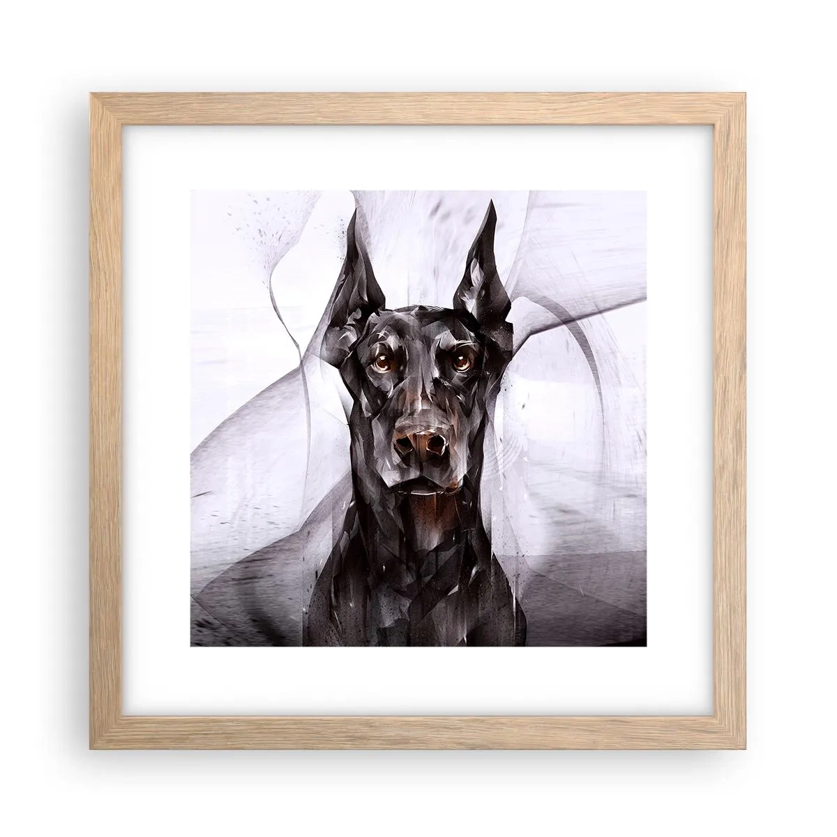 Poster in light oak frame - Born to Nobility - 30x30 cm