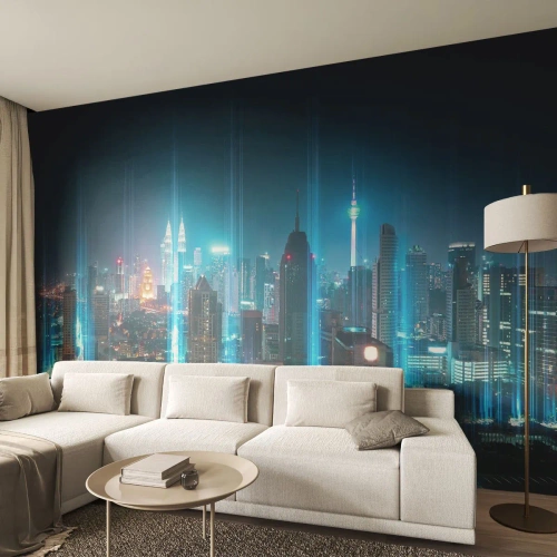 Self-Adhesive Photo Wallpaper Deluxe Sticker - Berlin Lights - City, Architecture, Travels - 300x210 cm
