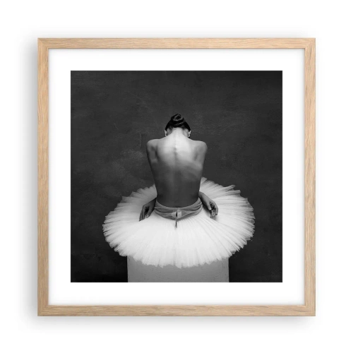 Poster in light oak frame - It Is Blossoming - 40x40 cm