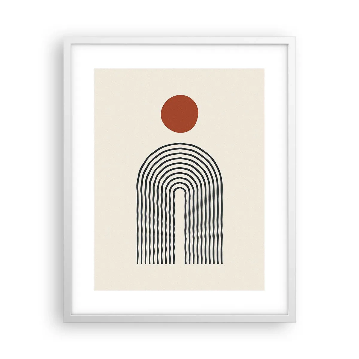 Poster in white frmae - Magnetism of Shapes and Colours - 40x50 cm