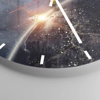 Clock face with lines