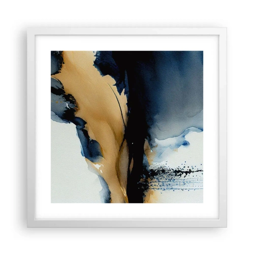 Poster in white frmae - Behind the Curtain - 40x40 cm