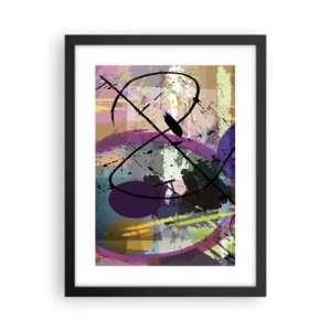 Poster in black frame - Straight Ahead or Around - 30x40 cm