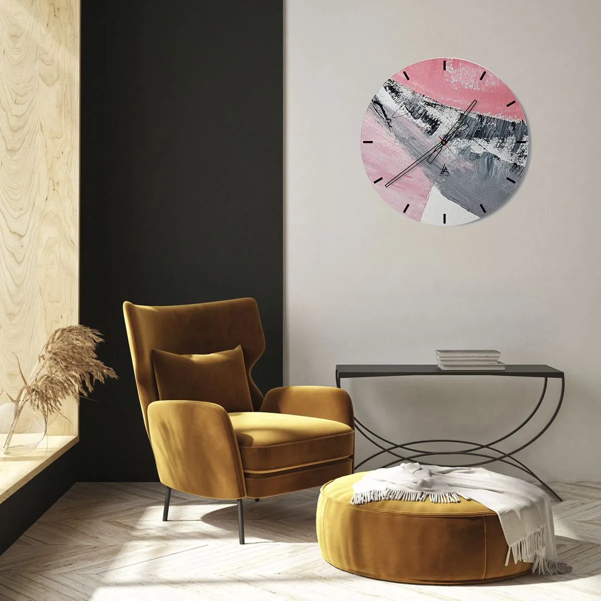 Wall clock - Clock on glass - Fitted Composition - 30x30 cm
