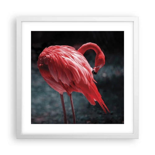 Poster in white frmae - Crimson Poem of Nature - 40x40 cm