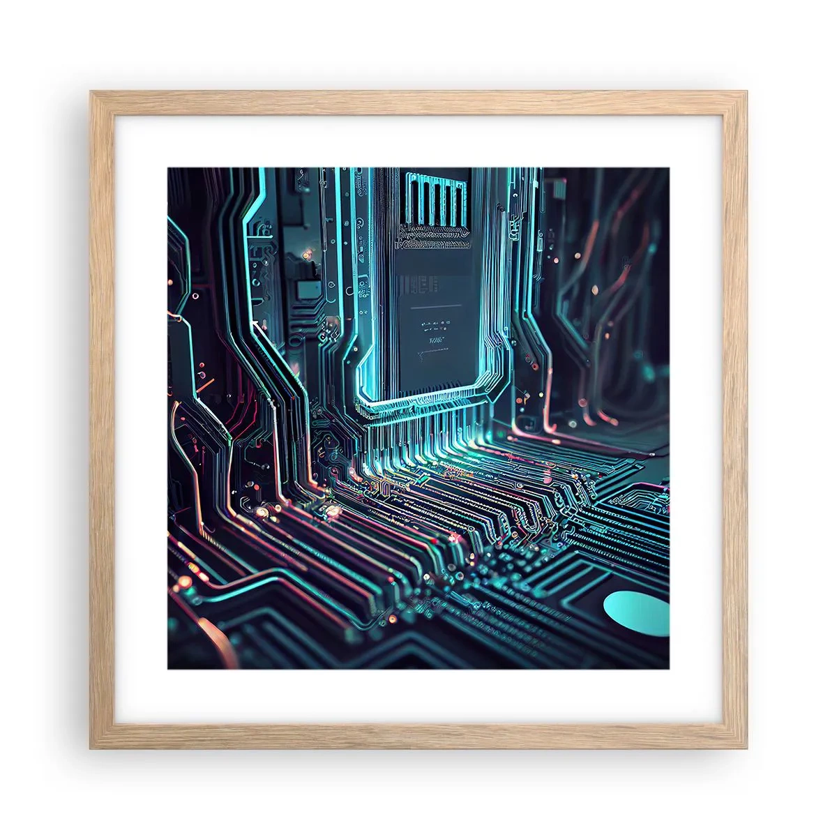 Poster in light oak frame - I Was Just Thinking… - 40x40 cm