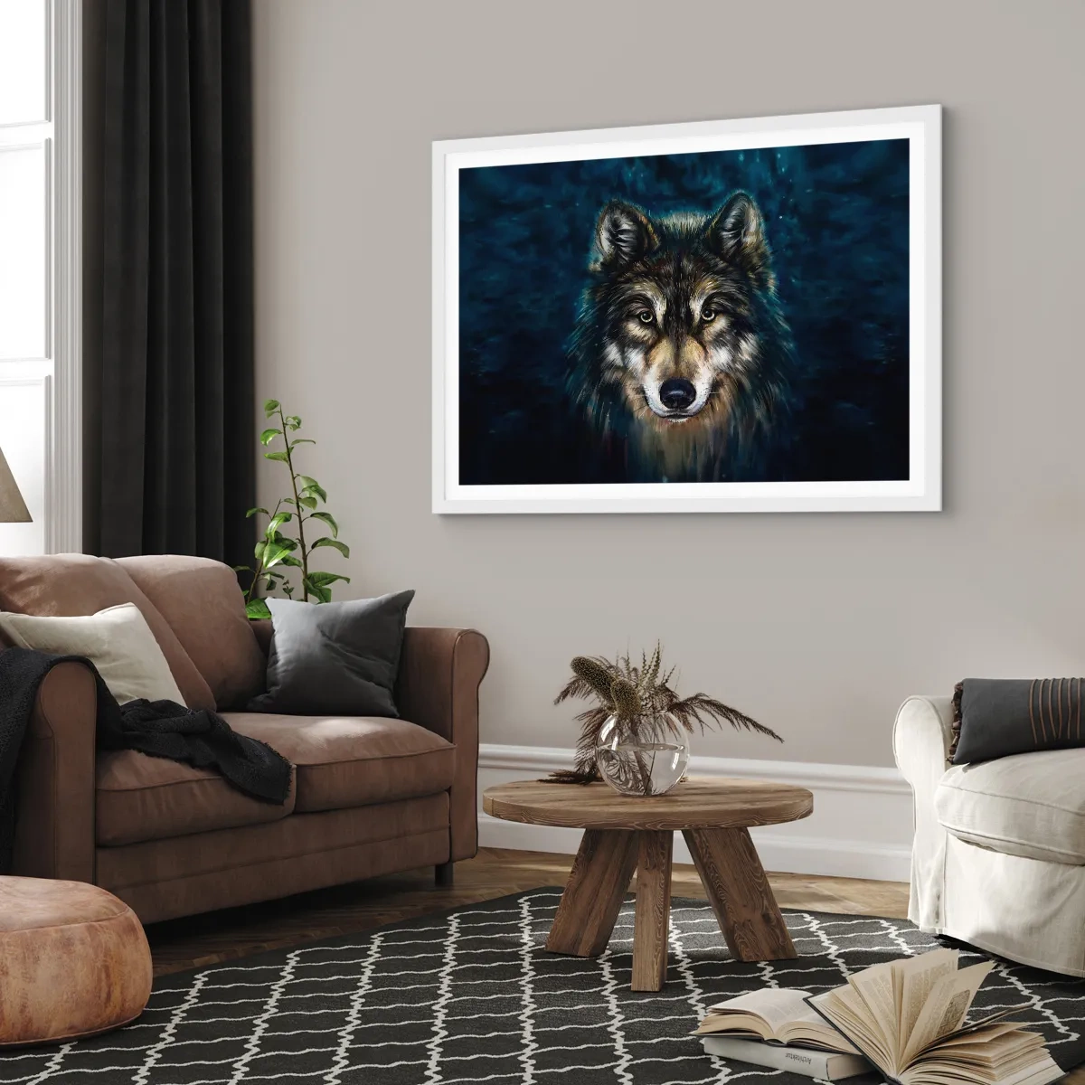 Poster in white frmae - Alpha? And Omega - 40x30 cm