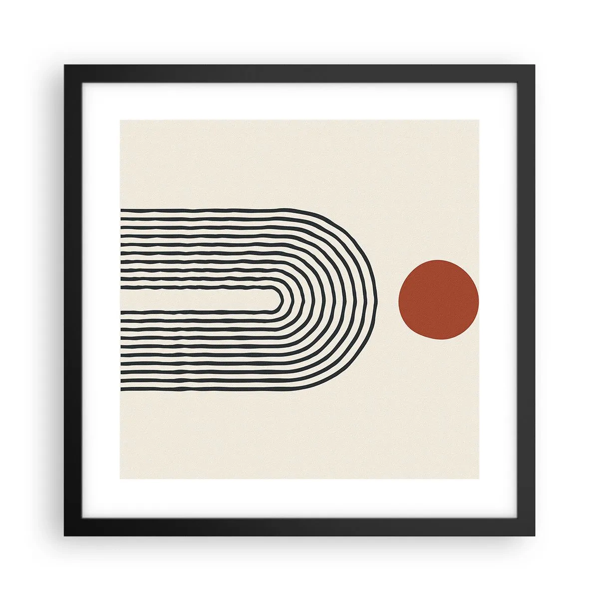 Poster in black frame - Magnetism of Shapes and Colours - 40x40 cm
