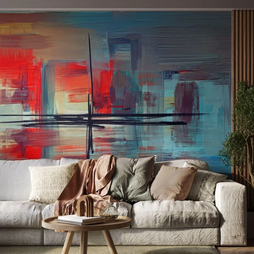 Photo Wallpaper Premium Canvas - Landscape in a foreign Dimension - Abstraction, Piece, Modern - 400x280 cm