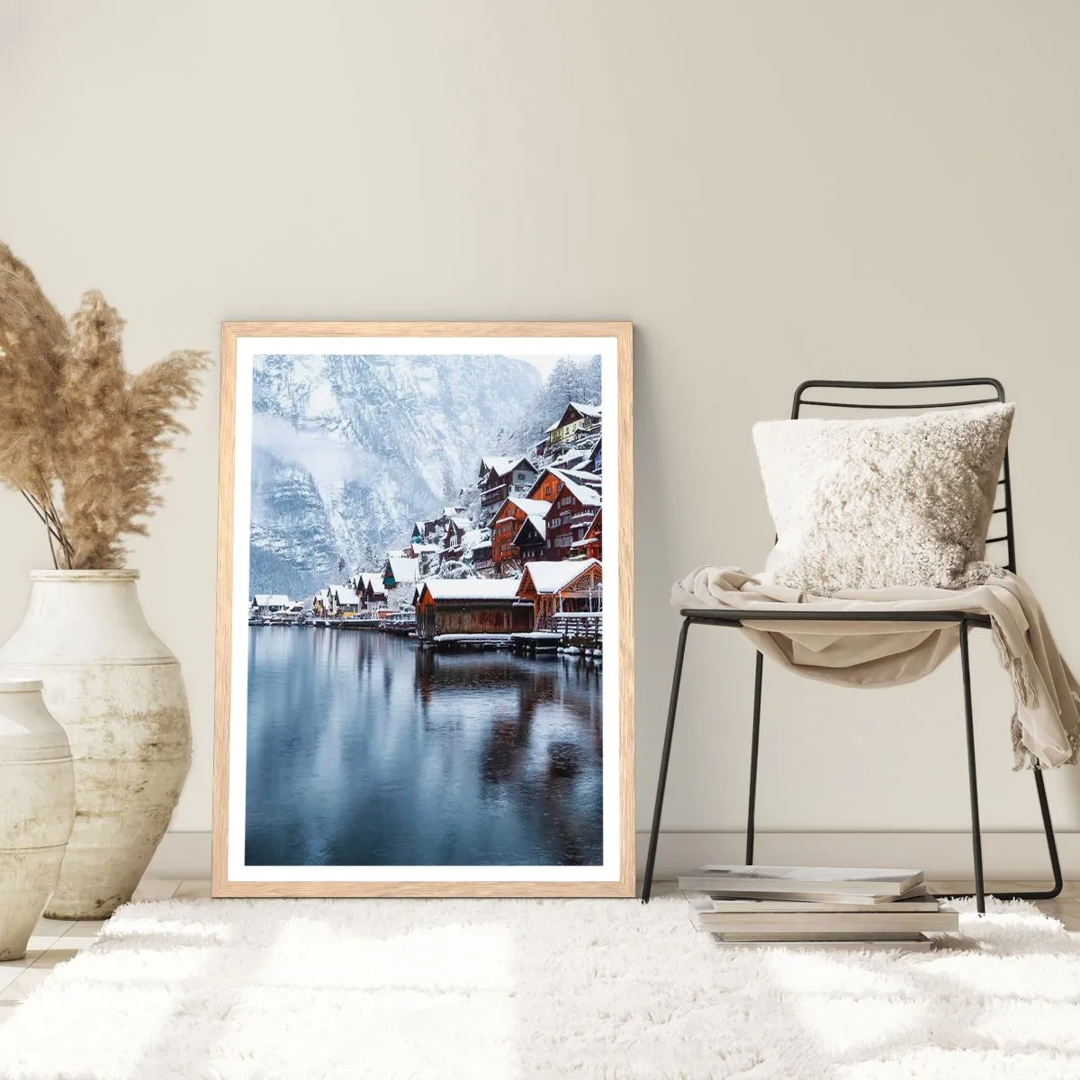 Poster in light oak frame - In Winter Decoration - 40x50 cm