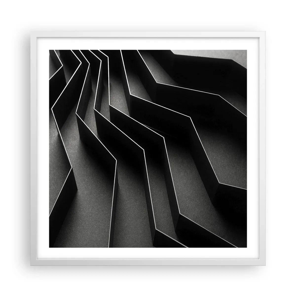 Poster in white frmae - Spacial Order - 60x60 cm