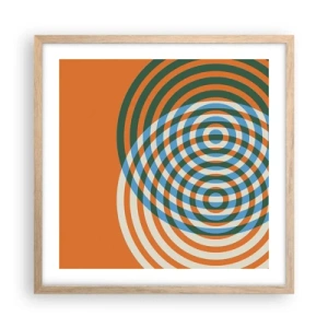 Poster in light oak frame - Abstract Variation on a Circle - 50x50 cm