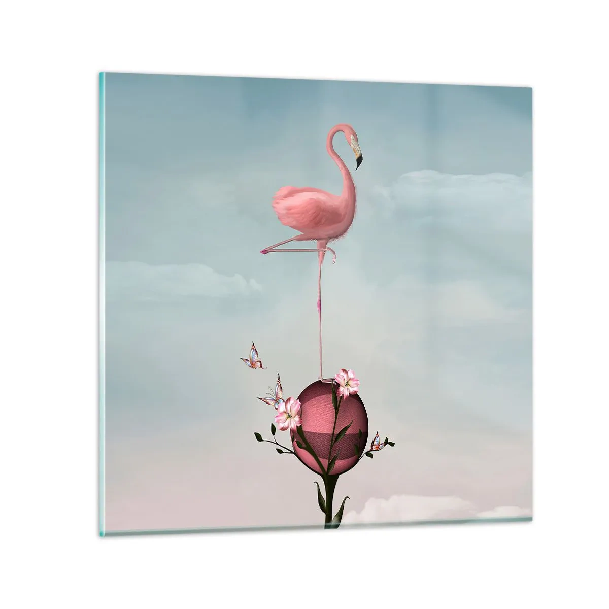 Glass picture - Allegory of a Basketball - 70x70 cm