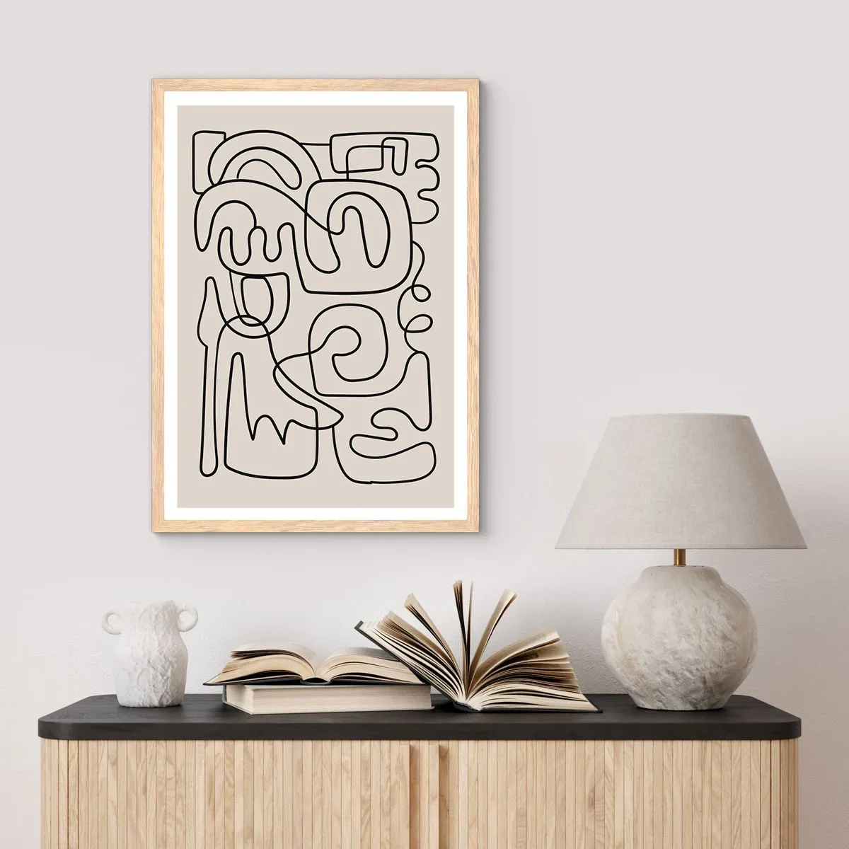 Poster in light oak frame - Tracing - 30x40 cm