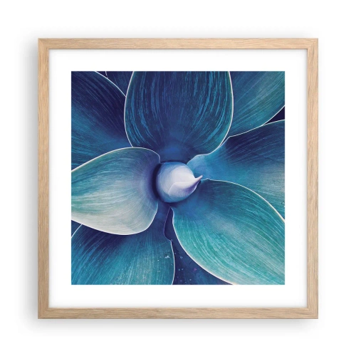 Poster in light oak frame - Blue from the Sky - 40x40 cm