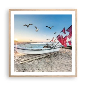 Poster in light oak frame - Deserved Rest - 60x60 cm
