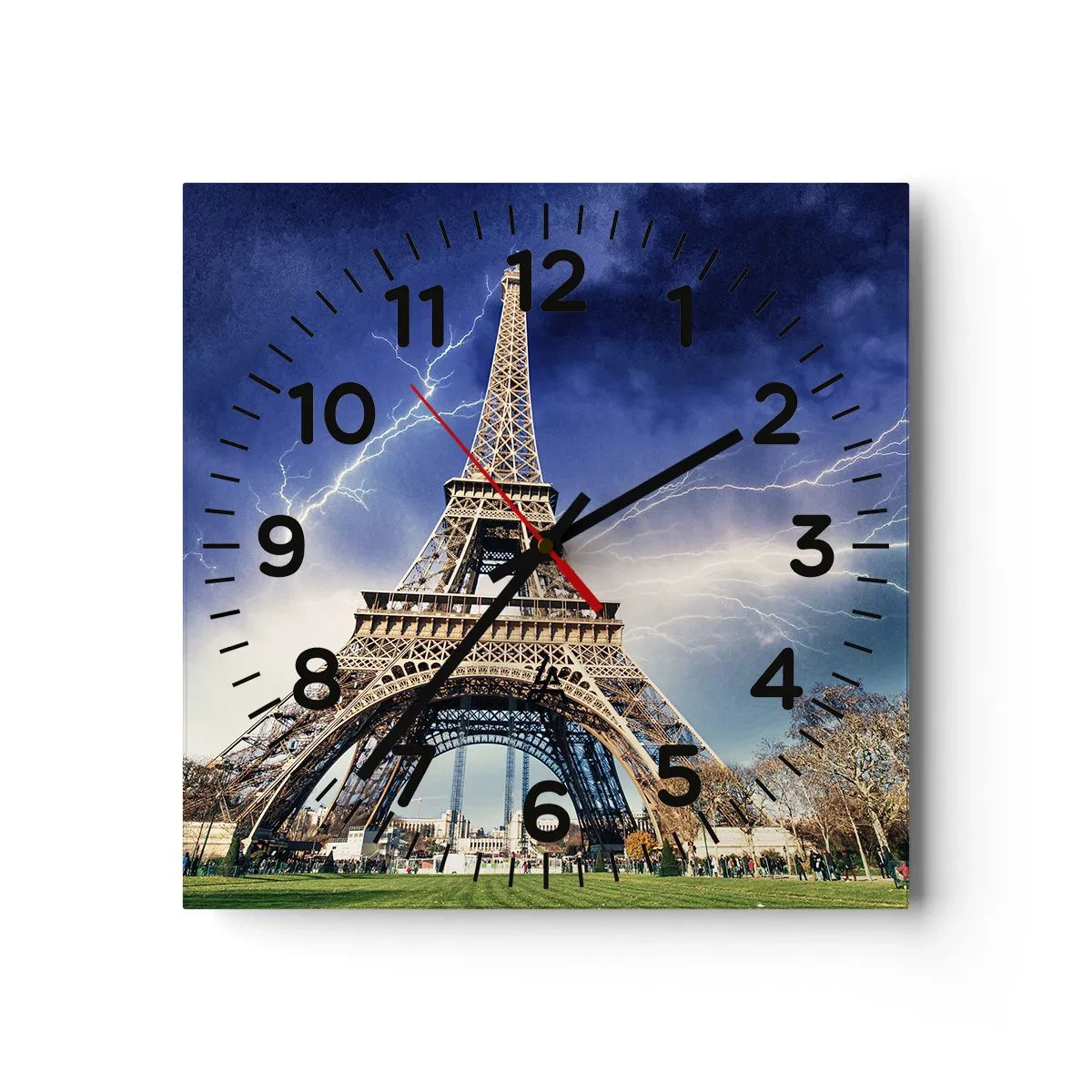 Wall clock - Clock on glass - Queen of the Storms - 40x40 cm