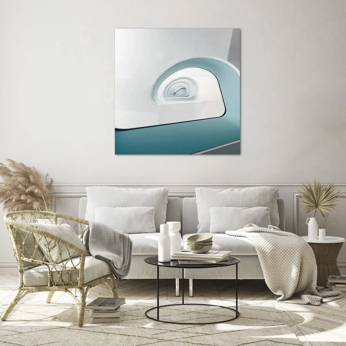 Glass picture - To the Bottom of Blue - 70x70 cm