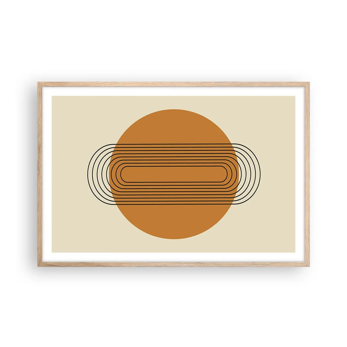 Poster in light oak frame - Perfect Plan - 91x61 cm