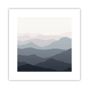 Poster - Mountain Waves - 30x30 cm