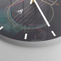 Clock face with lines