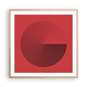Poster in light oak frame - Circular Movement - 60x60 cm