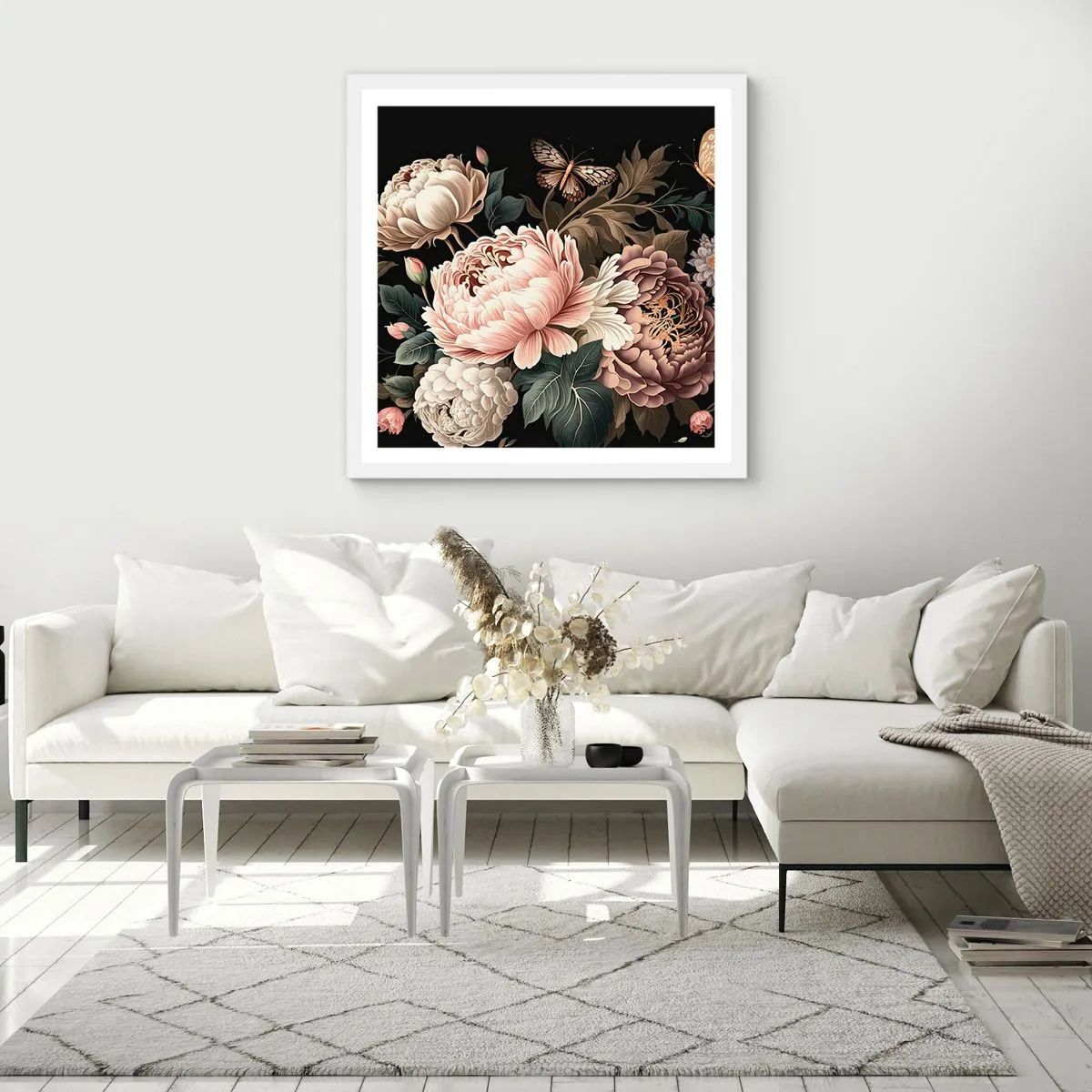 Poster in white frmae - Baroque Style - 50x50 cm