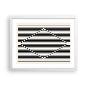 Poster in white frmae - Geometrical Illusion - 50x40 cm