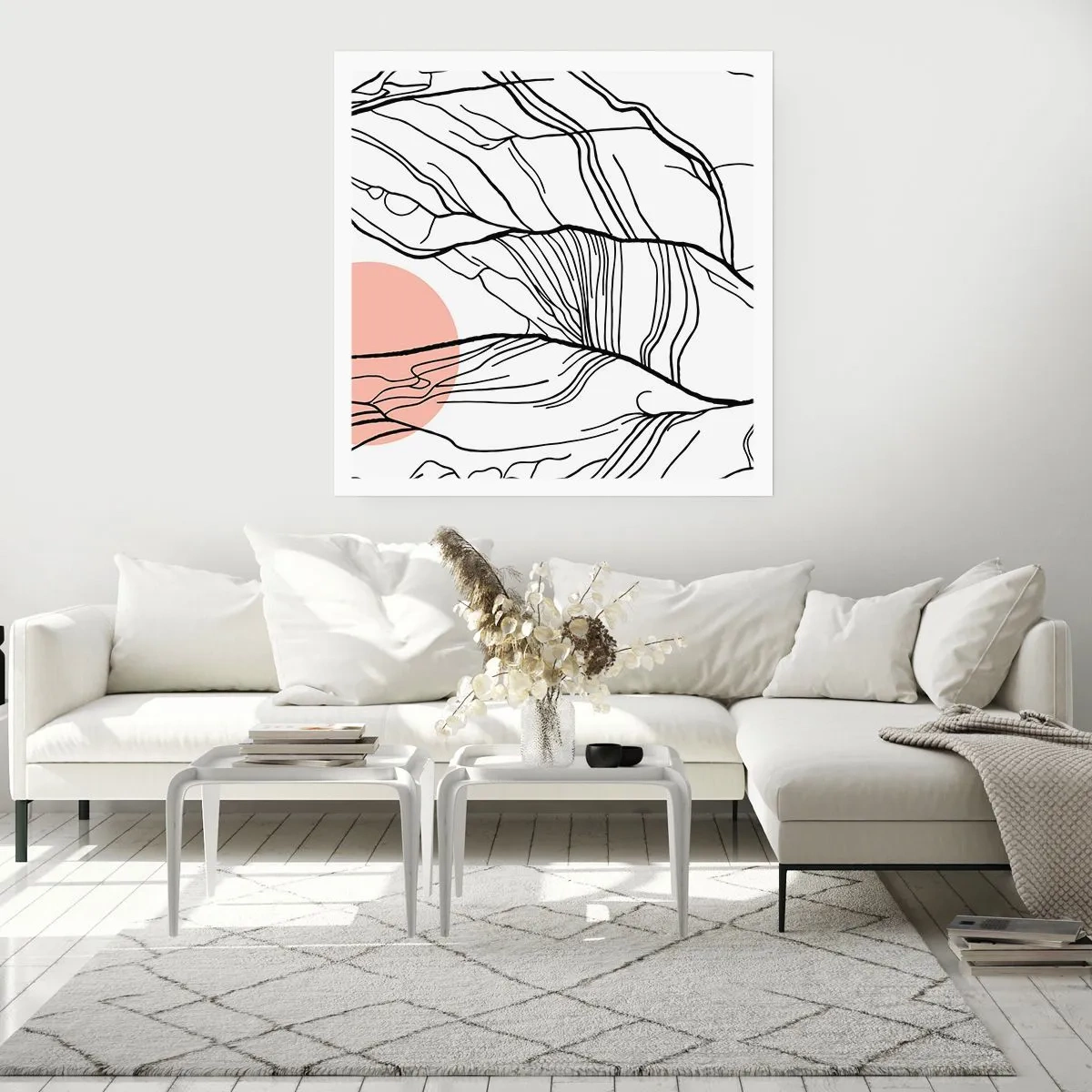 Poster - In a Web of Twigs - 40x40 cm