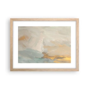 Poster in light oak frame - Abstract: Land of Gentleness - 40x30 cm