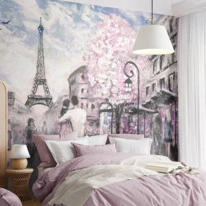 Self-Adhesive Photo Wallpaper Deluxe Sticker - If You Were To Fall In Love - City, Eiffel Tower, Paris - 450x315 cm